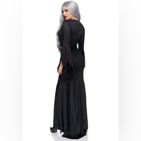 NWT - High Slit Floor Length Bodycon Gothic Dress - Black - Size: M/L - Picture 3 of 3